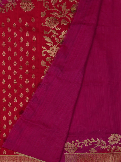 

Pothys Red & Gold Art Silk Woven Design Saree