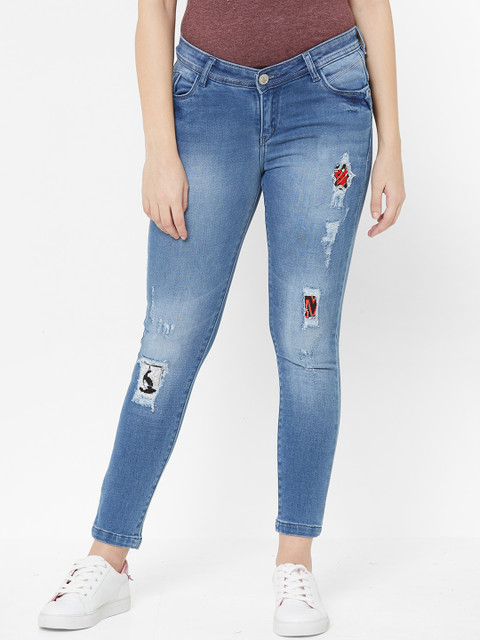 

Juliet Women Blue Slim Fit Mid-Rise Mildly Distressed Jeans
