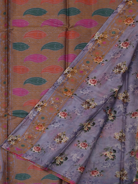 

Pothys Grey Woven Design Jute Silk Saree