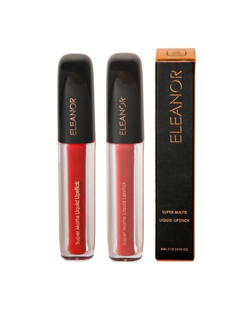 

ELEANOR Set of 2 Super Matte Liquid Lipsticks LM08_10, Multi