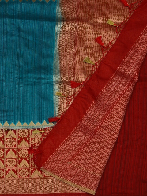 

Pothys Blue & Maroon Art Silk Woven Design Saree