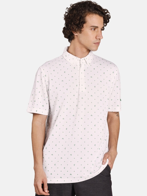 

Puma Men White Printed Polo Collar T-shirt