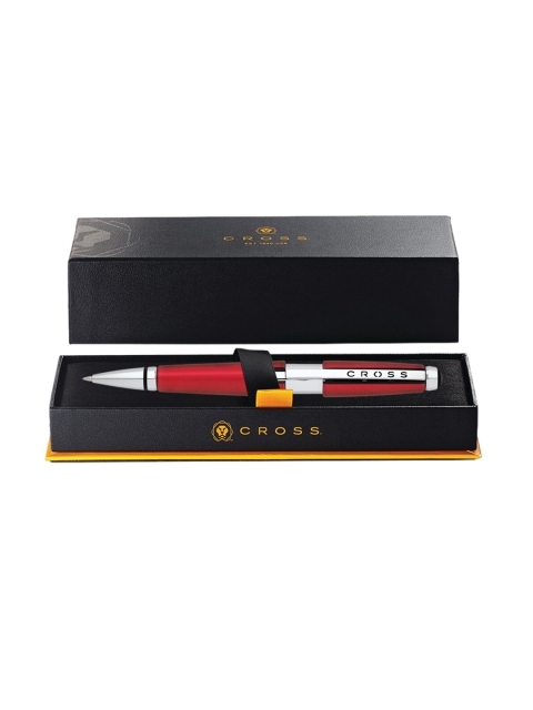 

Cross Silver-Toned & Red Edge Rolling Ball Pen With Gift Box