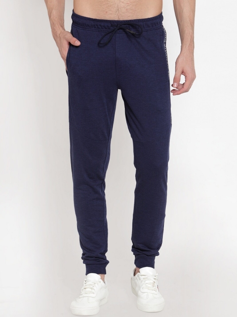 

CONFIDENCE Men Navy Blue Solid Slim-Fit Joggers