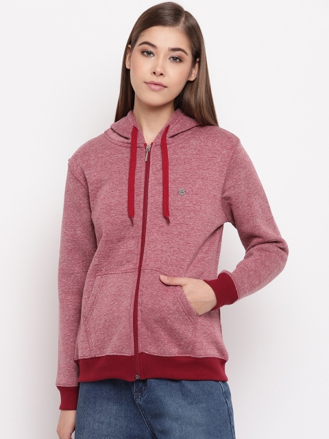 

Miss Grace Women Red Solid Hooded Sweatshirt