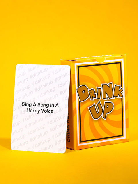 

Bigsmall Unisex White & Orange Drinking Game Cards New Edition