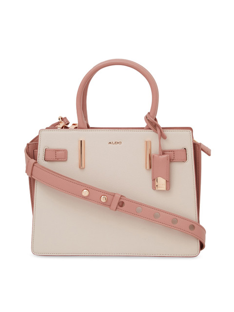 

ALDO Pink & Beige Textured Handheld Bag