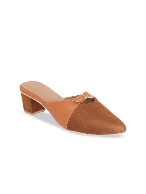 

Siendo Desi Women Tan & Brown Solid Mules