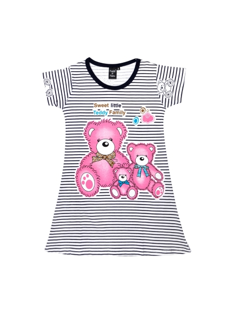 

Todd N Teen Girls White & Pink Printed Sleep Shirt