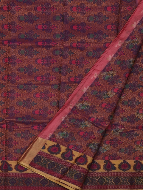 

Pothys Pink Woven Design Jute Silk Saree