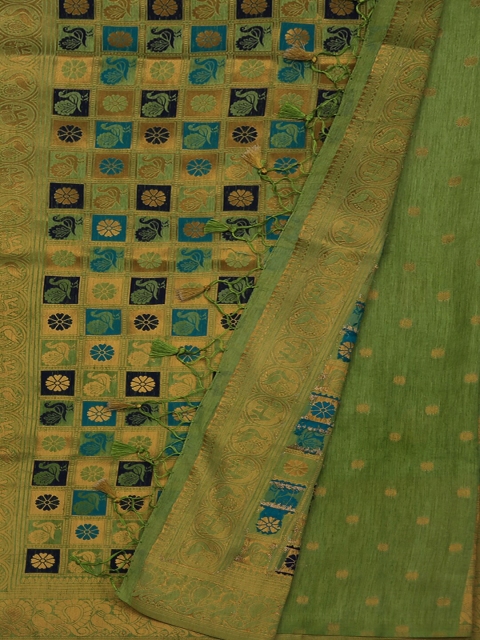 

Pothys Green Woven Design Art Silk Saree