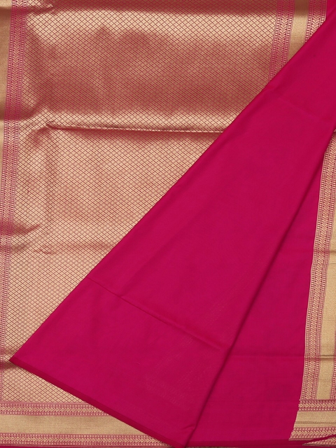 

Pothys Gold-Toned & Pink Pure Silk Woven Design Saree