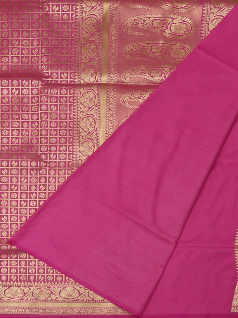 

Pothys Pink & Gold-Toned Pure Silk Woven Design Banarasi Saree