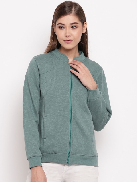 

Miss Grace Women Sea Green Solid Sweatshirt