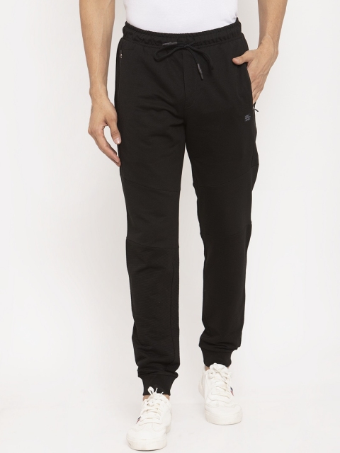 

CONFIDENCE Men Black Solid Slim-Fit Joggers