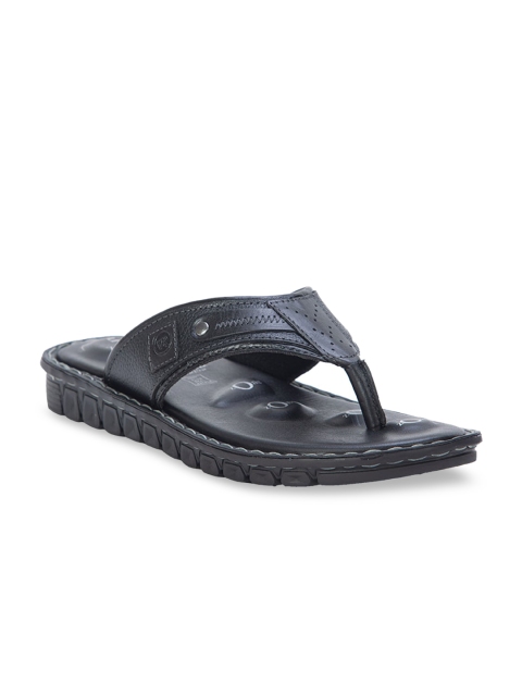 

VON WELLX GERMANY Men Black Leather Comfort Sandals