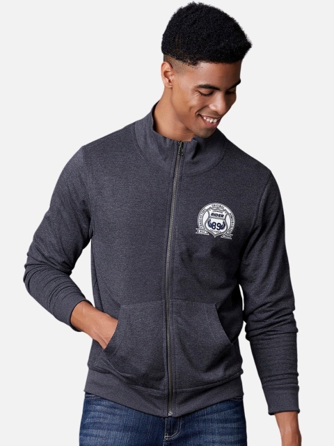 

MARCA Disati Men Grey Solid Sweatshirt