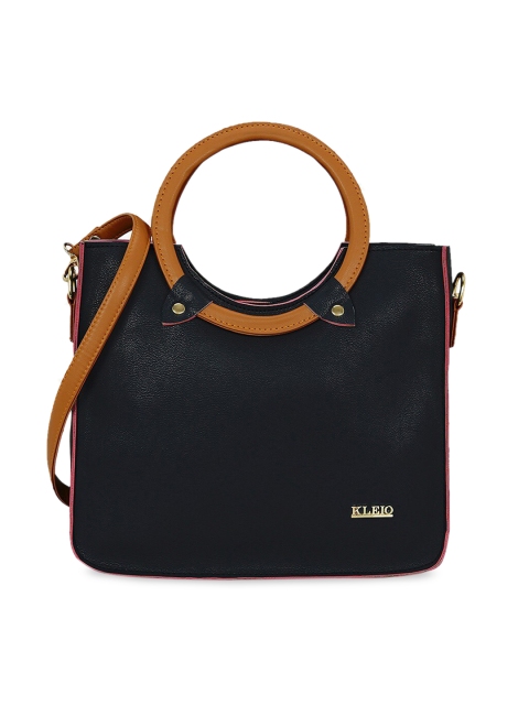 

KLEIO Black Textured Sling Bag