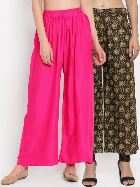 

TAG 7 Women Pack Of 2 Palazzos, Brown