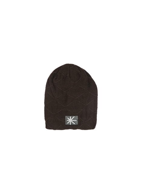 

iSWEVEN Unisex Brown Solid Woolen Beanie