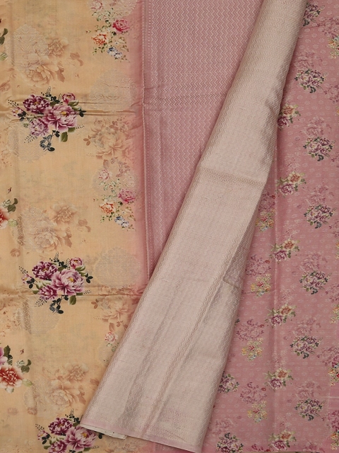 

Pothys Yellow & Pink Art Silk Printed Saree