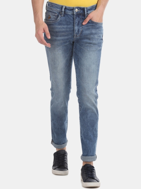 

U.S. Polo Assn. Men Blue Slim Fit Mid-Rise Clean Look Jeans