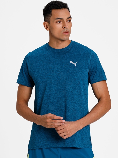 

Puma Men Blue Printed Round Neck dryCELL Reflective Tec T-shirt