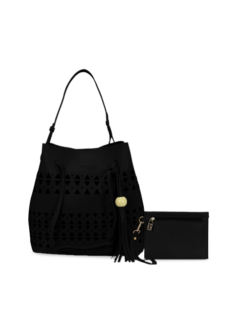 KLEIO Black Solid Shoulder Bag
