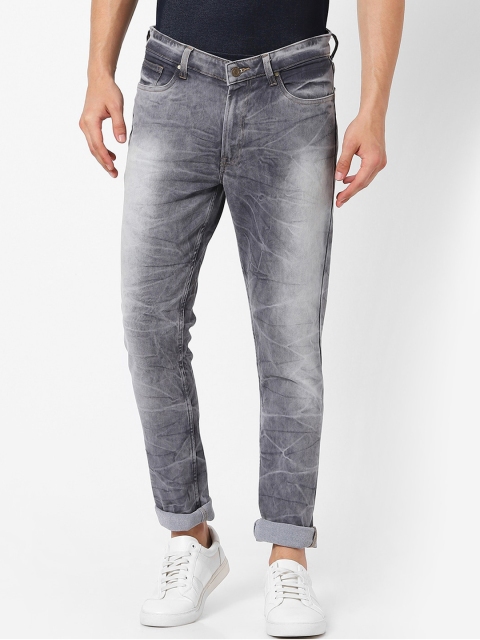 MARCA Disati Men Grey Skinny Fit Mid-Rise Clean Look Jeans