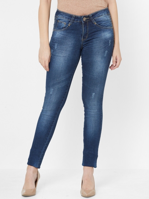

Juliet Women Blue Slim Fit Low-Rise Low Distress Jeans