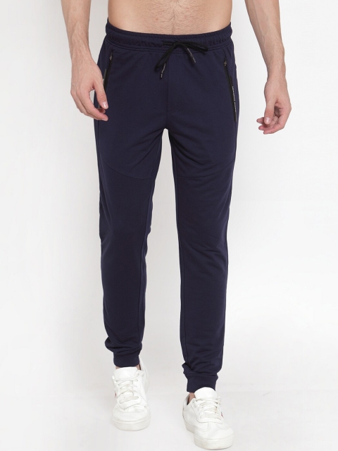 

CONFIDENCE Men Navy Blue Solid Slim-Fit Slim-Fit Joggers