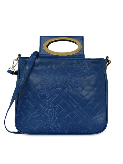 

KLEIO Blue Textured Handheld Bag