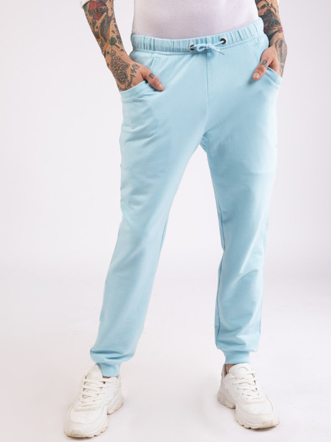 

Bewakoof Men Blue Solid Straight Fit Joggers
