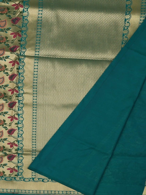 

Pothys Green Woven Design Pure Silk Saree