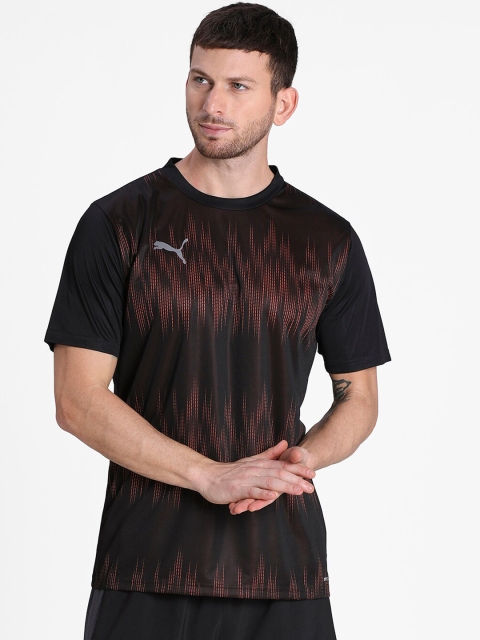 

Puma Men Black Printed Round Neck T-shirt