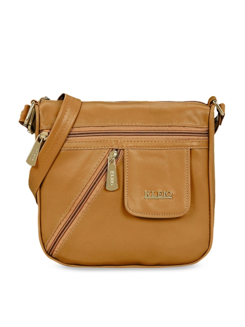

KLEIO Tan Brown Solid Sling Bag