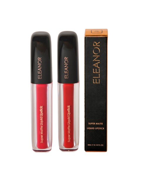 

ELEANOR Set of 2 Pink Super Matte Liquid Lipstick 8ml