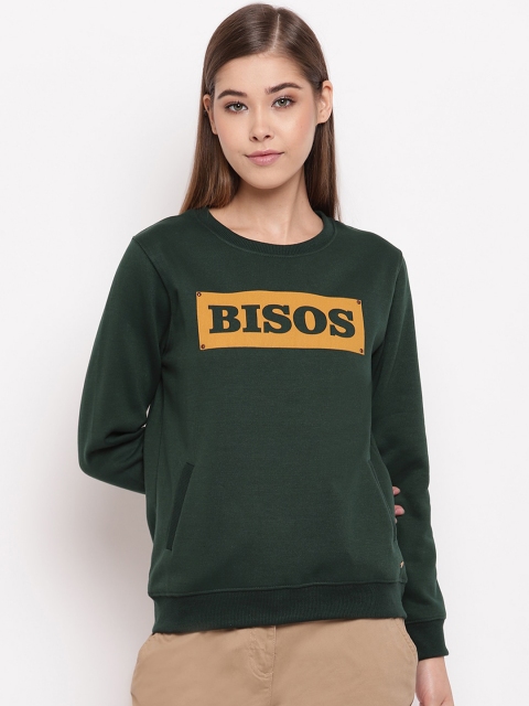 

Miss Grace Women Green Printed Sweatshirt