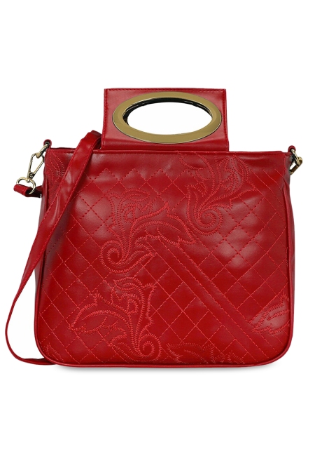 

KLEIO Red Textured Handheld Bag