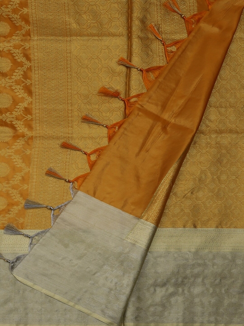 

Pothys Orange Woven Design Art Silk Saree