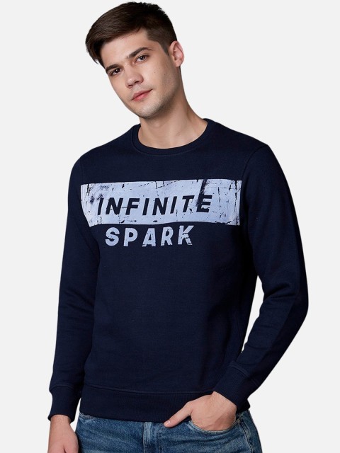

MARCA Disati Men Navy Blue Printed Sweatshirt