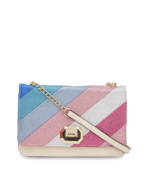 

ALDO Pink & Blue Colourblocked Sling Bag