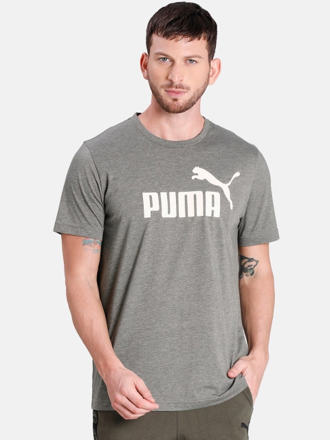

Puma Men Grey Printed Round Neck T-shirt