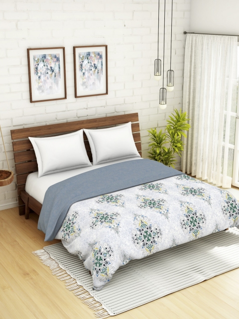 

SPACES Grey Abstract AC Room 210 GSM Double Bed Quilt