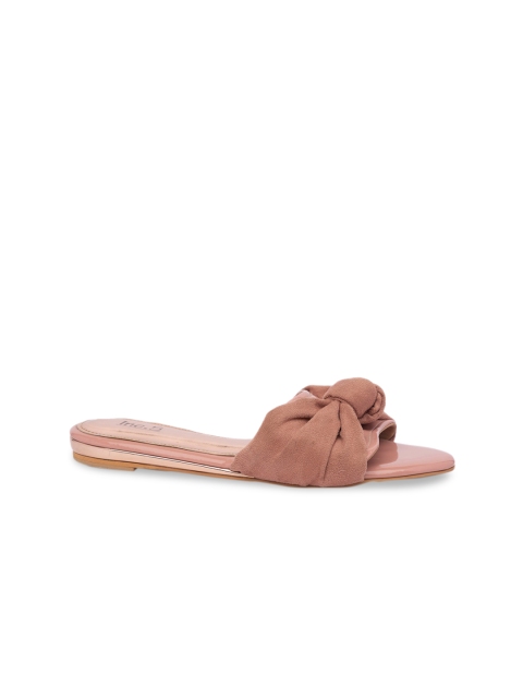 

Inc 5 Women Pink Solid Open Toe Flats