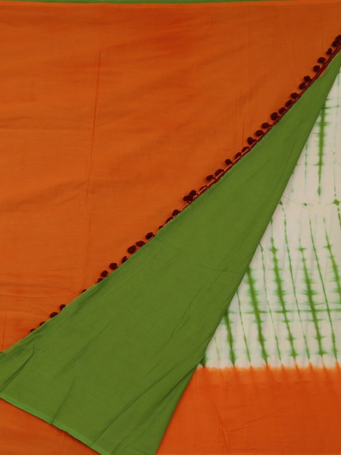 

Pothys Orange Dyed Pure Cotton Saree