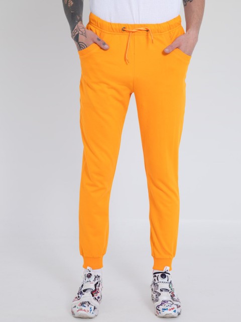 

Bewakoof Men Orange Solid Straight Fit Joggers