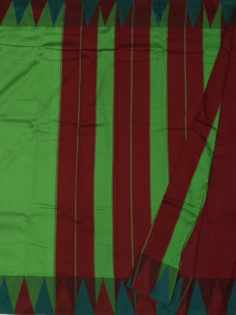 

Pothys Green & Maroon Art Silk Striped Saree