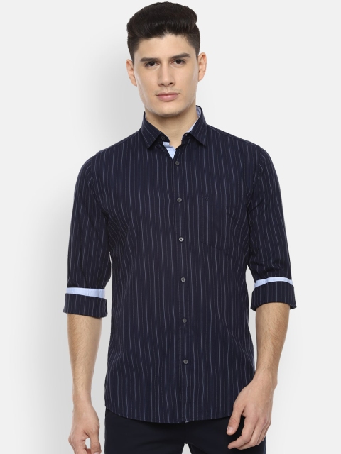 

Van Heusen Sport Men Navy Blue Slim Fit Striped Casual Shirt
