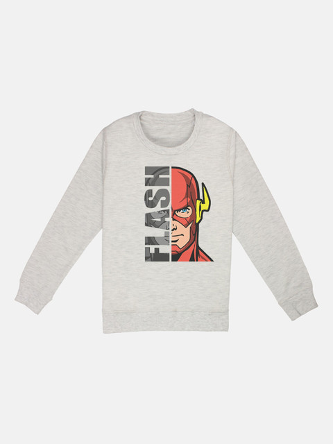 

Kids Ville Boys Grey & Black Flash Printed Sweatshirt